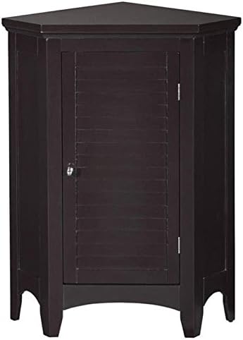 Dark Espresso 1 Door Corner Floor Cabinet C55782