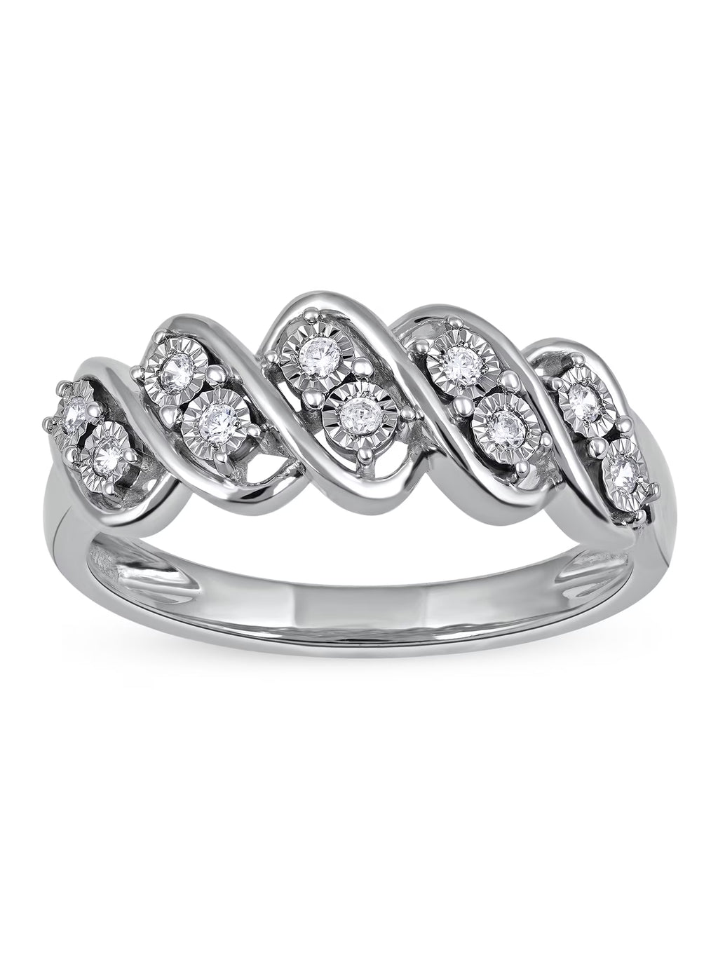 10K White Gold Diamond S-Link Band P344168