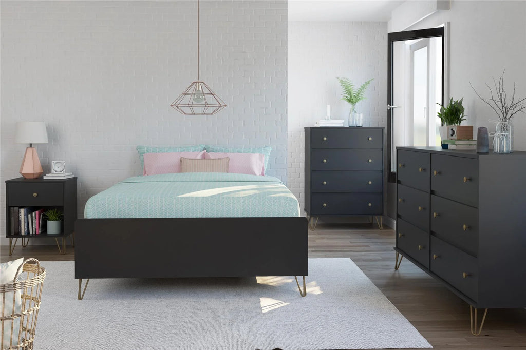 Black 4 Drawer Dresser N72978