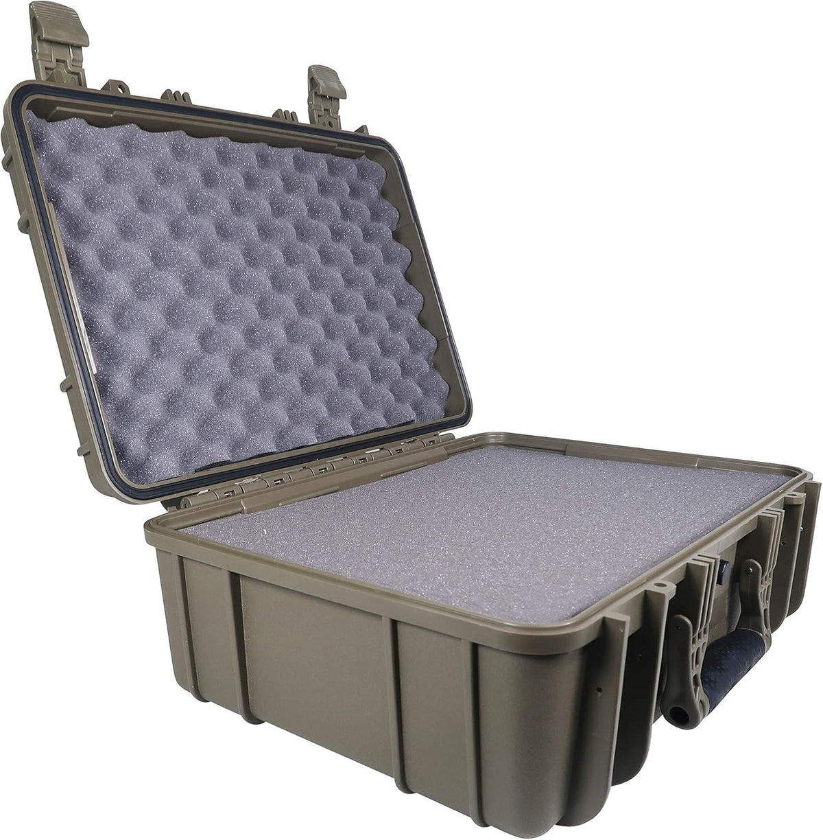18 Medium Waterproof Protective Hard Case with Foam, Green V375