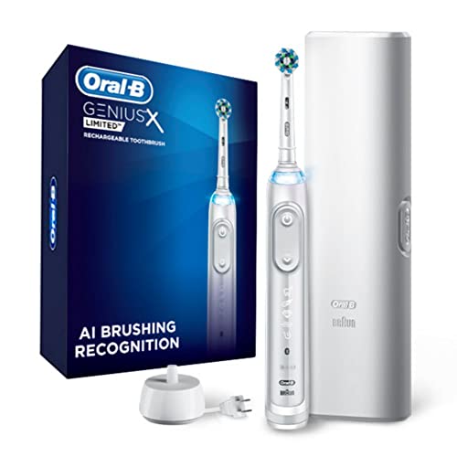 Midnight Black Rechargeable Electric Toothbrush with 1 Replacement Brush Head, Travel Case F22716