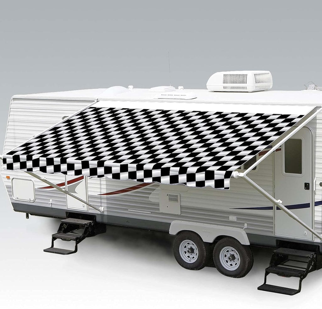 Heavy Duty Weatherproof Vinyl RV Awning Fabric Replacement 16' K158