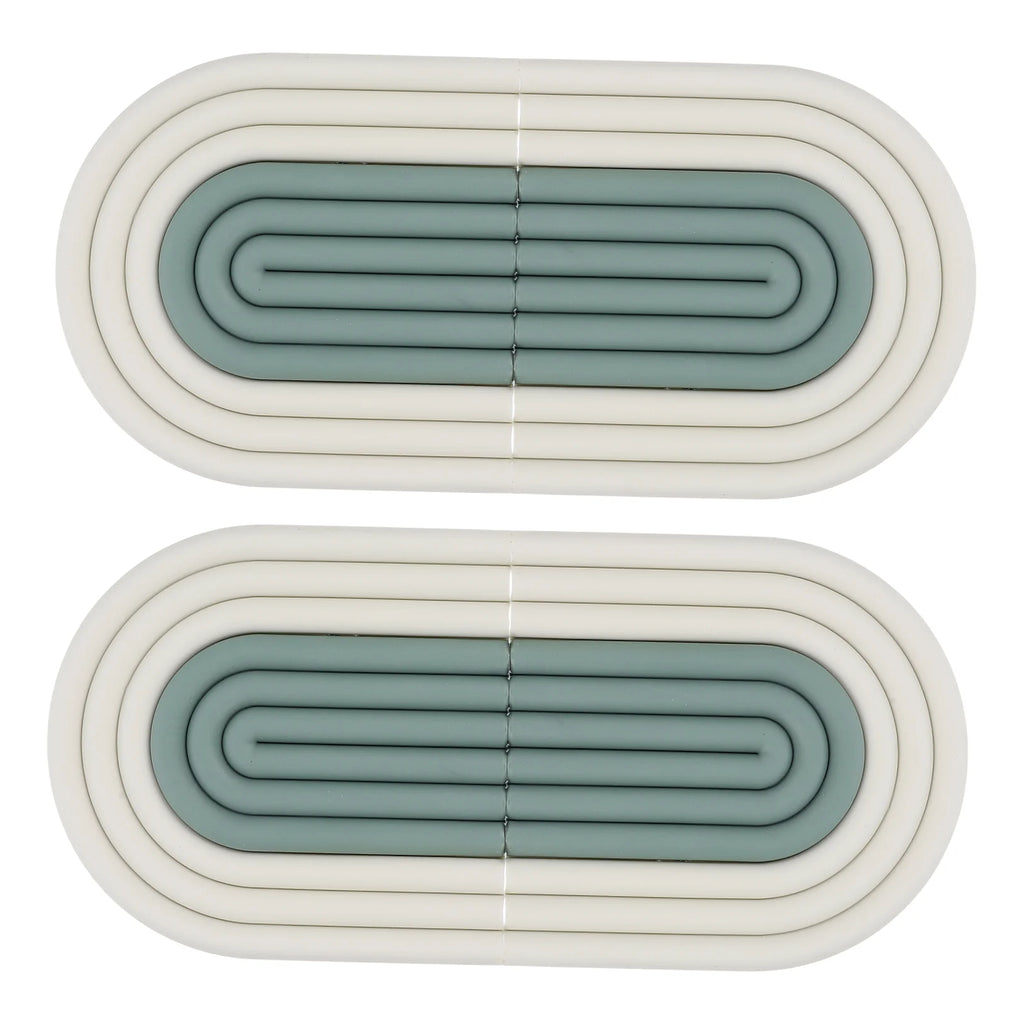 4 Pcs Anti-slip Kitchen Pot Pads Green X3990