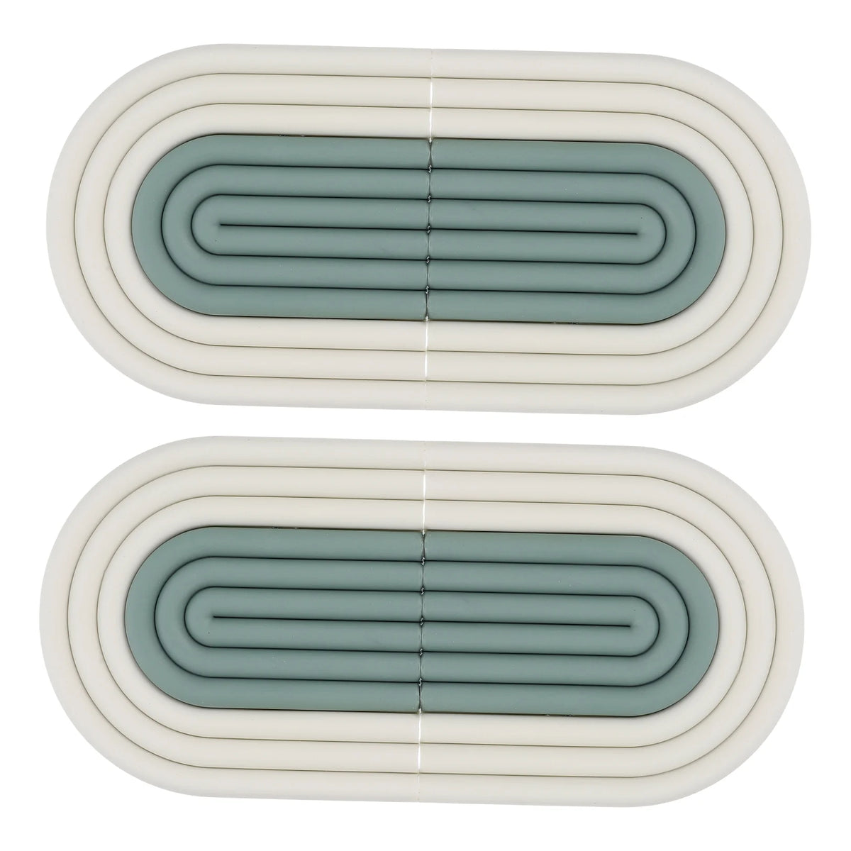 4 Pcs Anti-slip Kitchen Pot Pads Green X3990