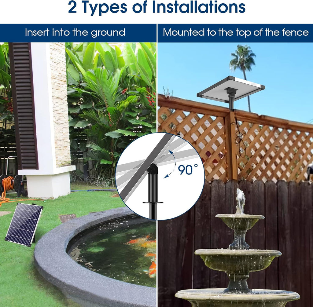 12 Watt Solar Fountain Pump Kit with PVC Tubing I946972