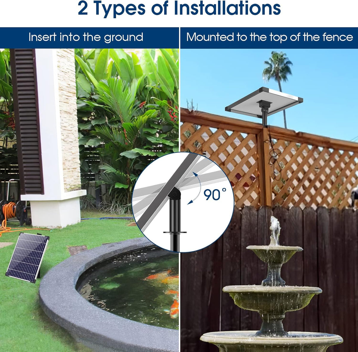12 Watt Solar Fountain Pump Kit with PVC Tubing I946972