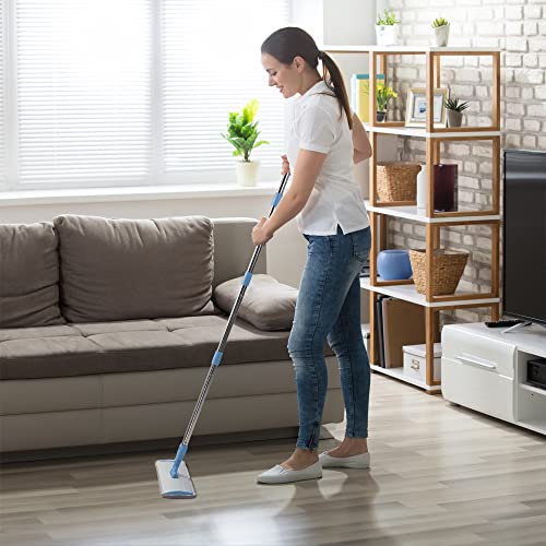 Commercial Flat Microfiber Floor Mop with 4 Washable Pads T46317