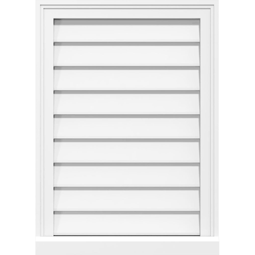 PVC Vertical Surface Mount Gable Vent with Brickmould X830
