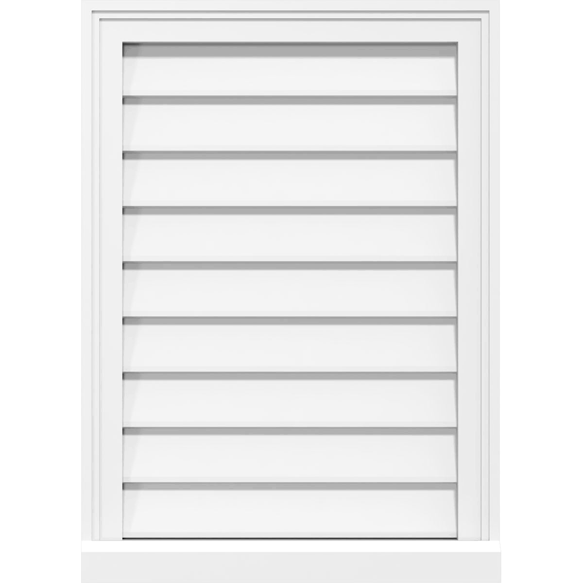 PVC Vertical Surface Mount Gable Vent with Brickmould X830