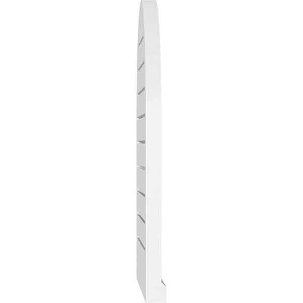 Round Top Surface Mount PVC Gable Vent with Brickmould Y603644