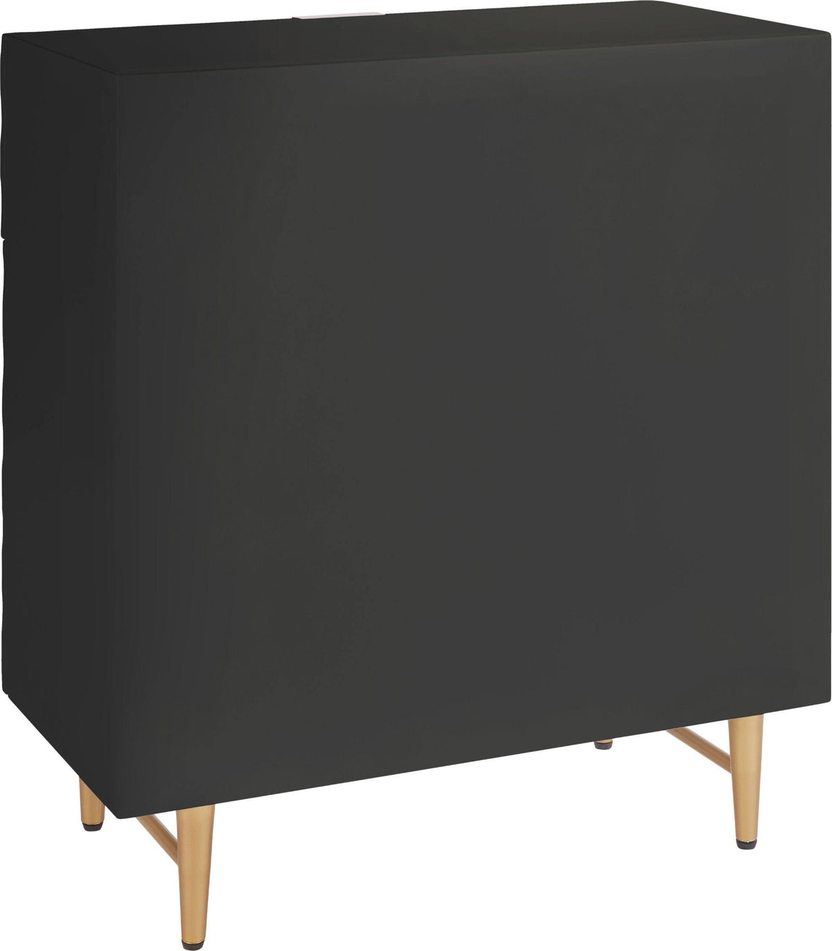 Glossy Black 1-Drawer Small Cabinet Y837