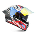 DOT Approved Full Face Motorcycle Helmet with LED Spoiler T5621