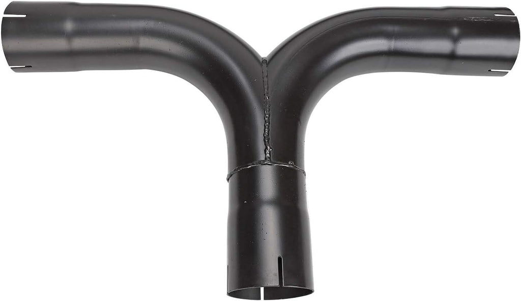 Black Stainless Steel 4'' Universal T Pipe Kit Dual Smoker Exhaust Stack System C335