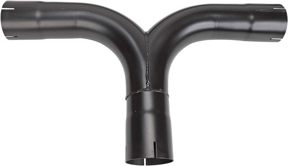 Black Stainless Steel 4'' Universal T Pipe Kit Dual Smoker Exhaust Stack System C335