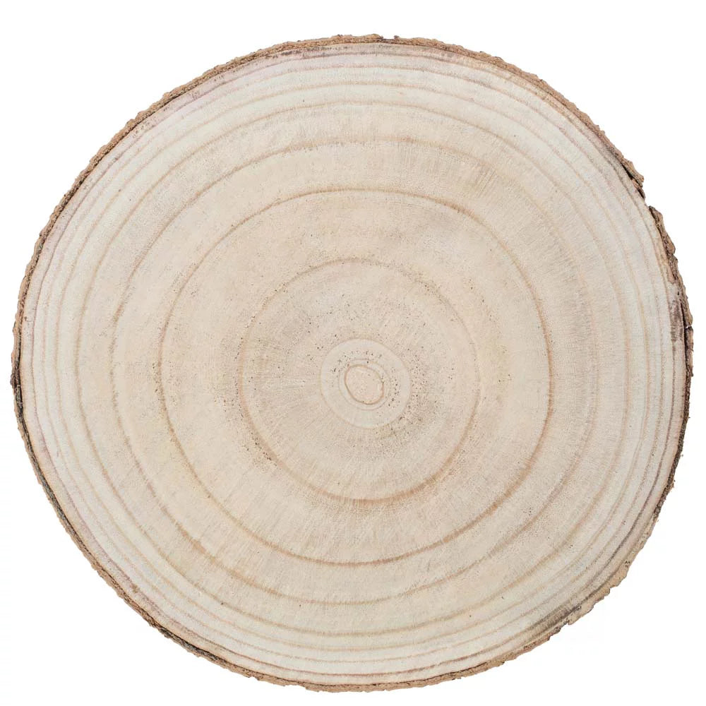 Natural Wood Slice Tray 14" Diameter Y753526