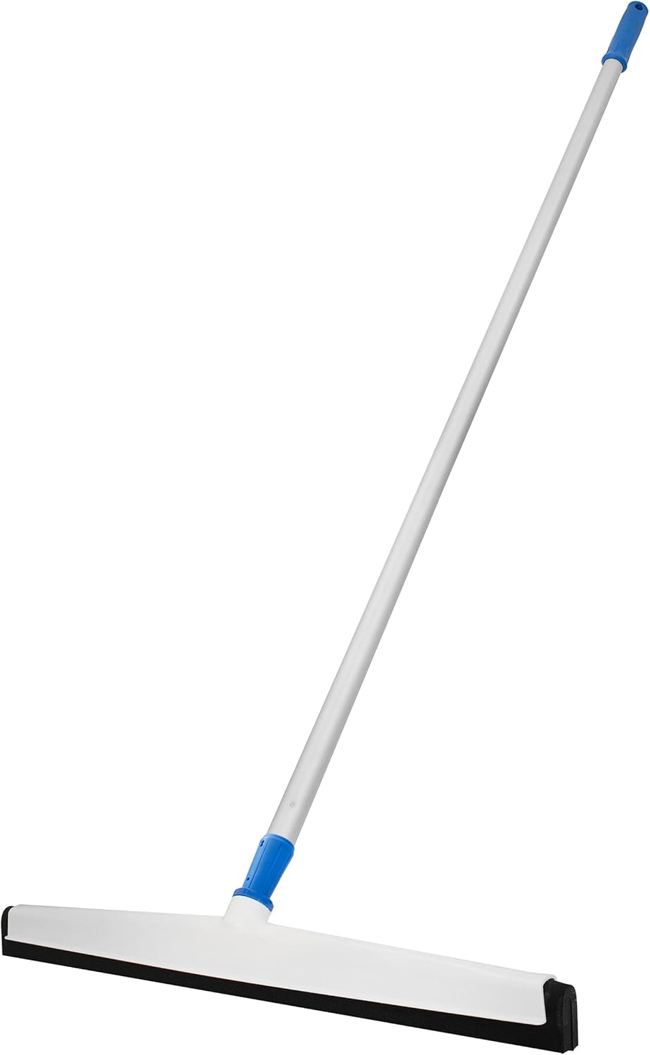 22" Uneven Surface Floor Squeegee with 60" Aluminum Pole, Pack of 2 L6568
