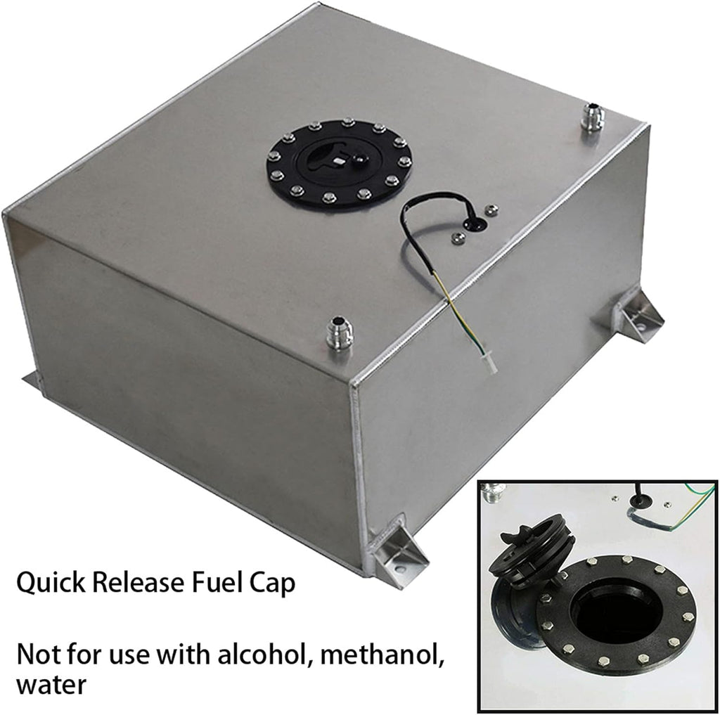 15 Gallon Polished Aluminum Fuel Cell Tank with Level Sender V622610