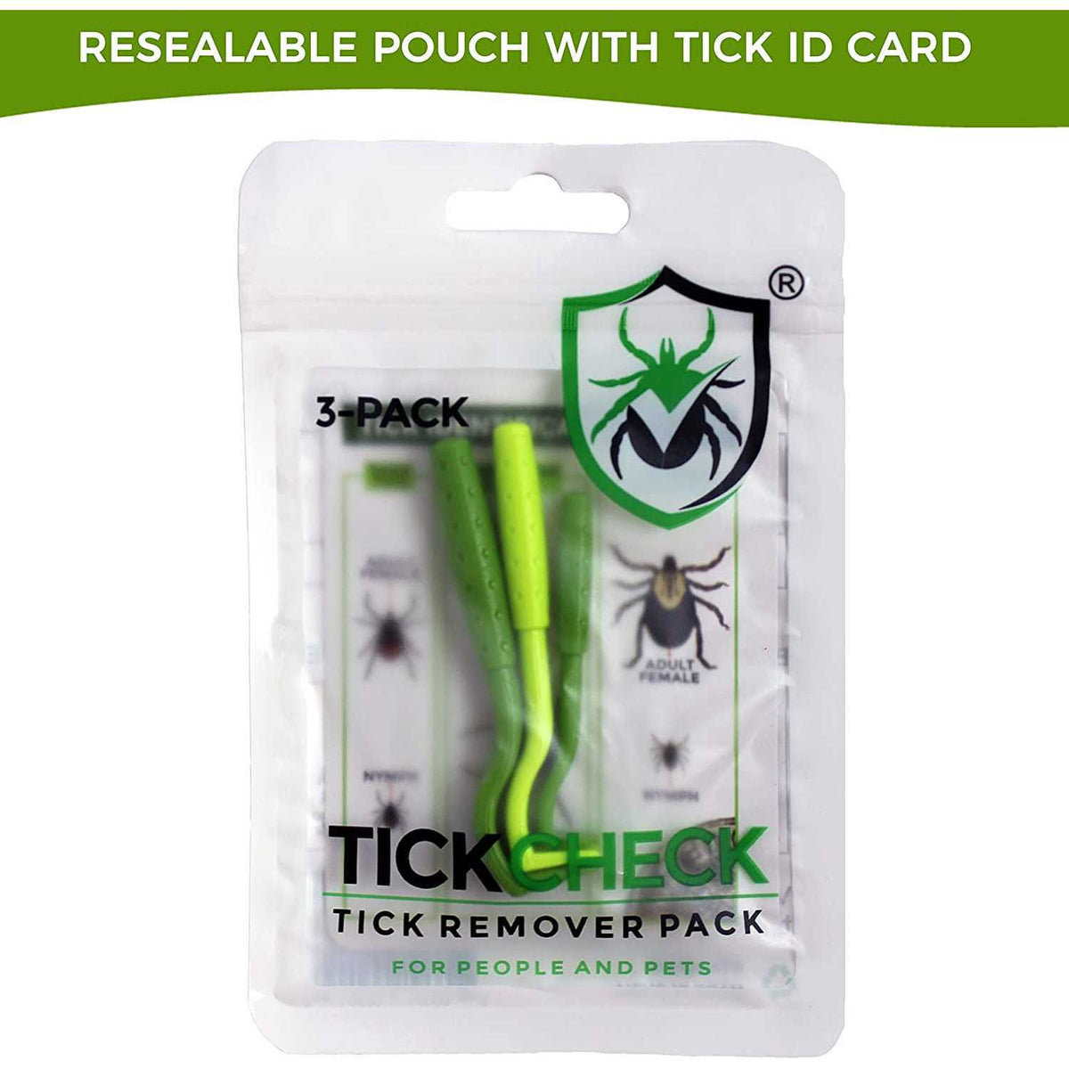 3 Pack Tick Remover Tools + Tick Identification Card G54588
