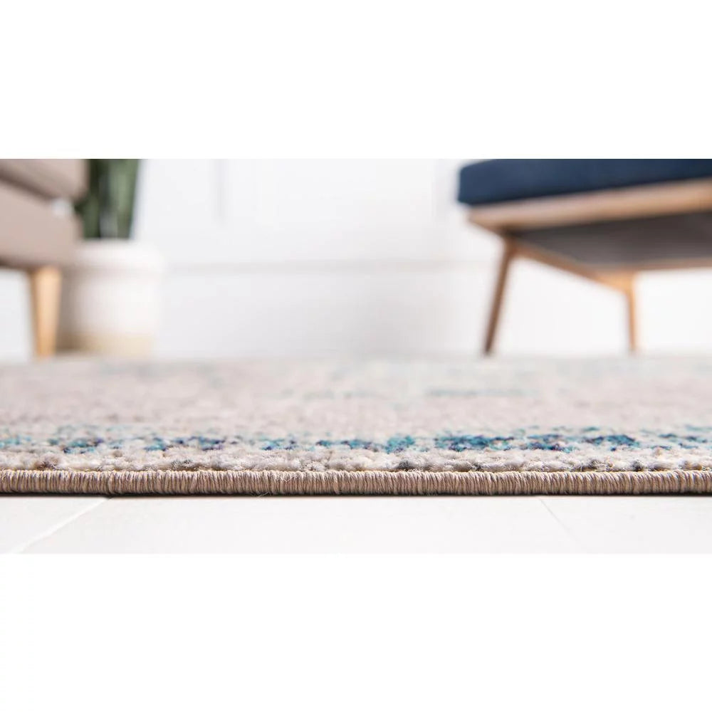 Gray Beige Medallion Rug 3' 3" x 5' 3" K5646