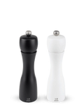 Wood Pepper and Salt Mill Set of 2 Matte Black and White P2177