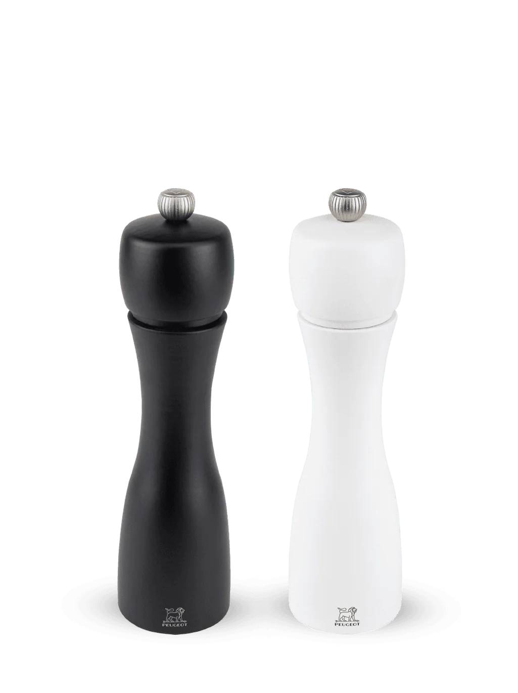 Wood Pepper and Salt Mill Set of 2 Matte Black and White P2177