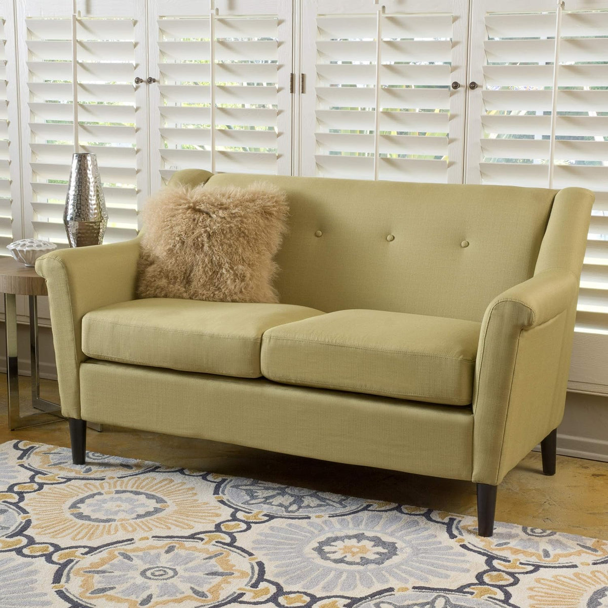 Light Green Fabric Sofa H336588
