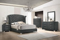 4-piece Queen Tufted Upholstered Bedroom Set Grey K650500