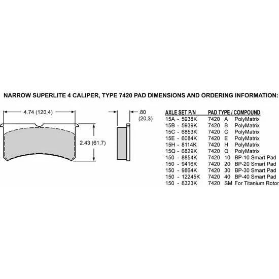 Forged Superlite Internal Caliper B45951