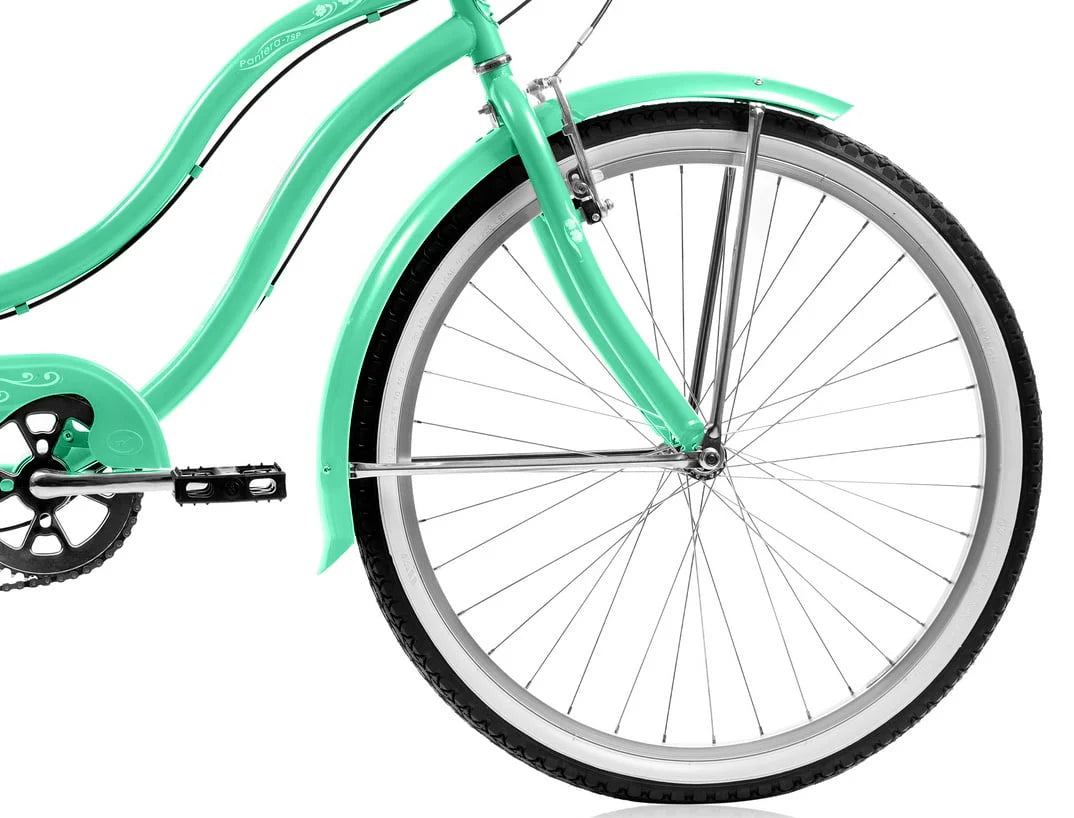 26 In. Single Speed Beach Cruiser Bicycle Pink H815