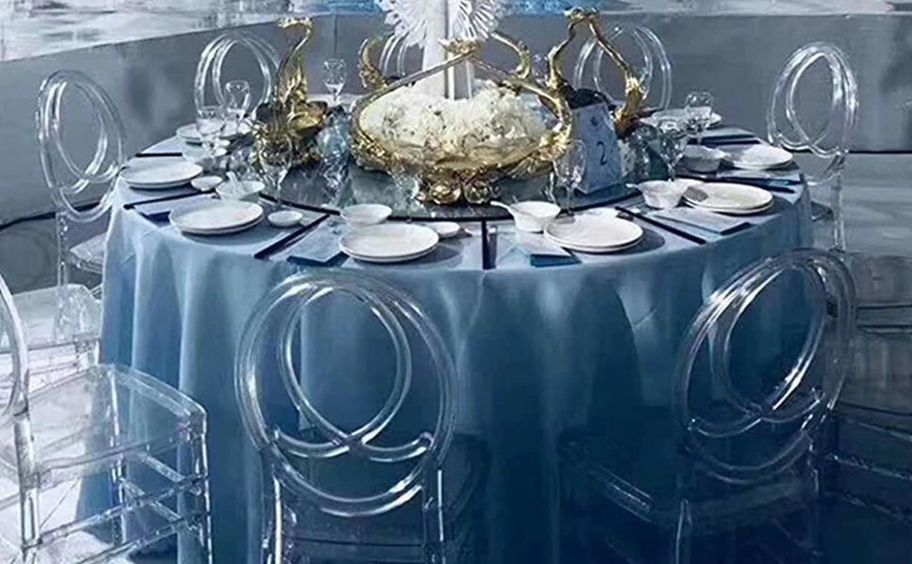 4Pcs Clear Acrylic Stackable Dining Chairs N999