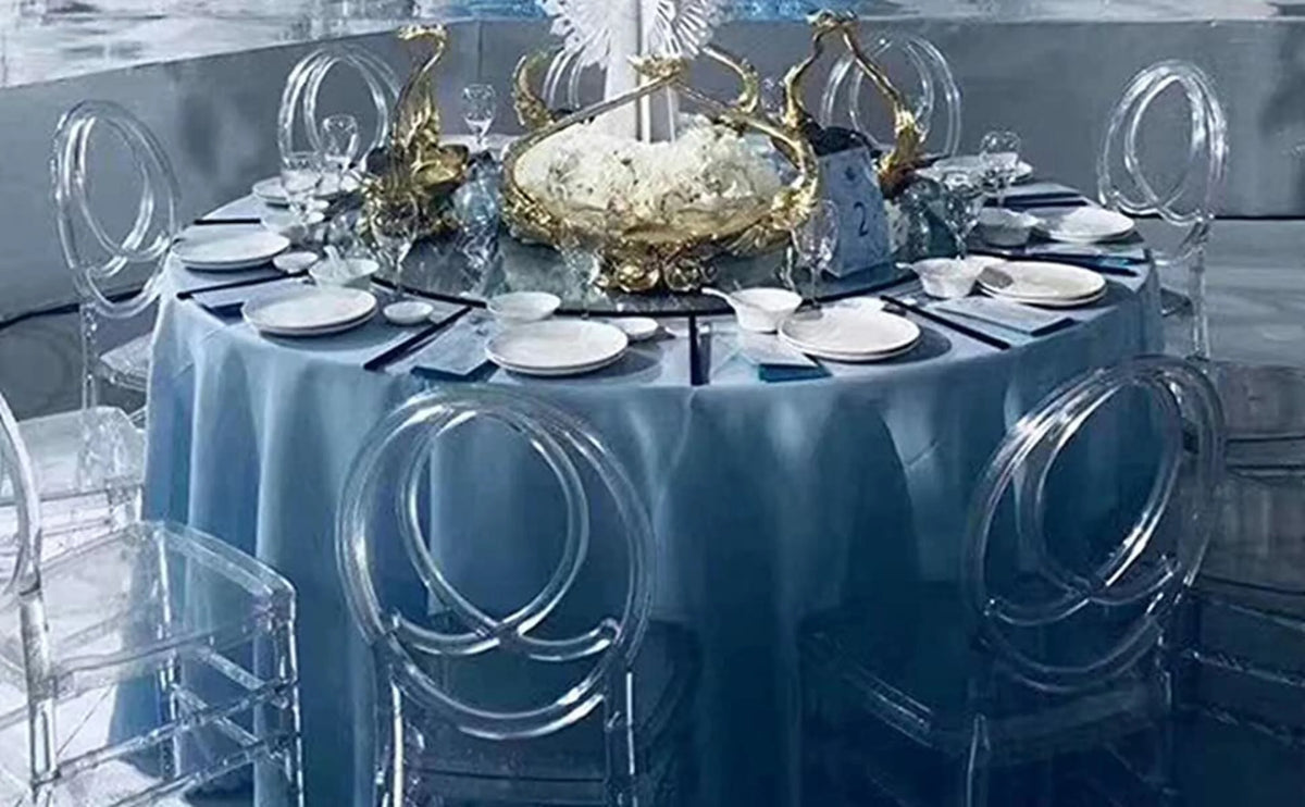 4Pcs Clear Acrylic Stackable Dining Chairs N999