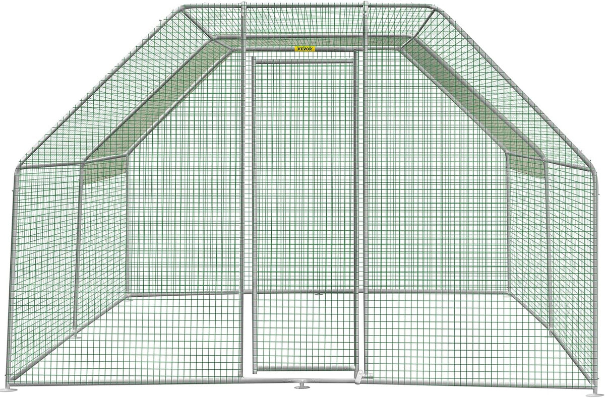 Large Metal Chicken Coop with Run, 12.8x9.8x6.5ft Z30327