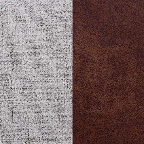 Queen Brown Faux Leather Wall Mount Hanging Headboard H559243