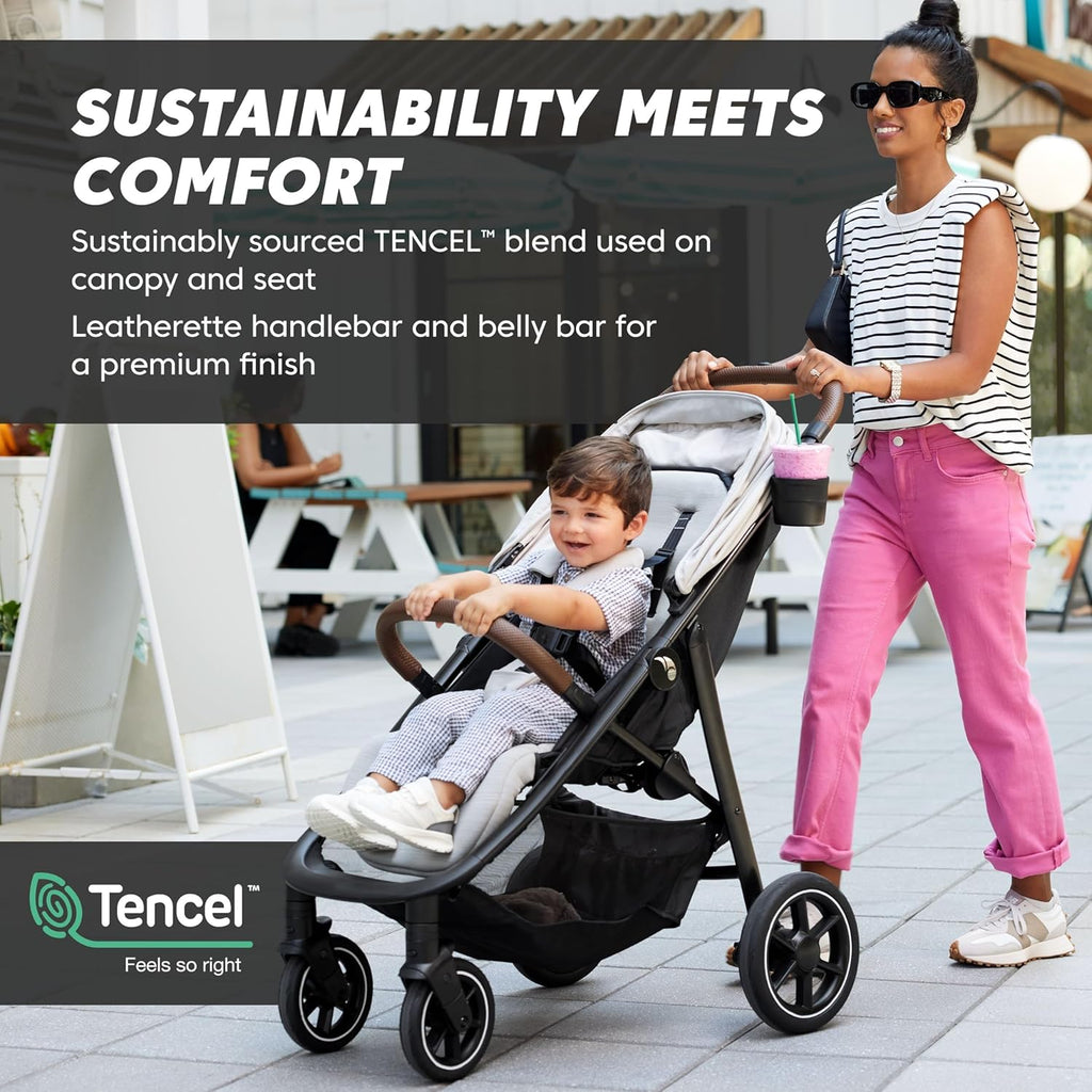 Lightweight Stroller with All-Terrain Wheel Suspension and Compact Fold L590631