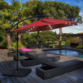 9x22 Lighted Cantilever Umbrella Red T688