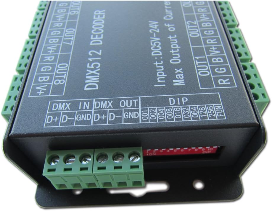 24 Channel RGB DMX512 Controller LED Decoder Dimmer DC 5V-24V M95253