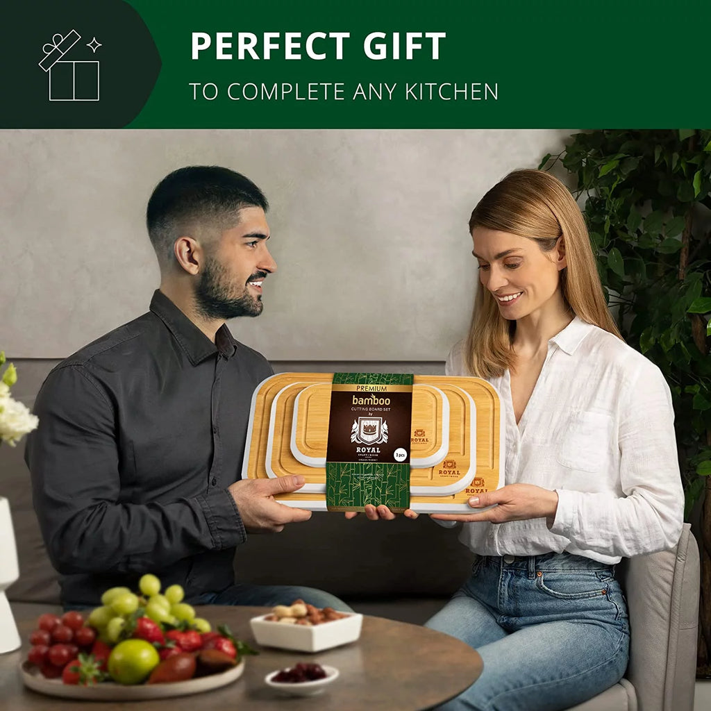 Bamboo Cutting Board with Juice Groove 3-Piece Set R71227