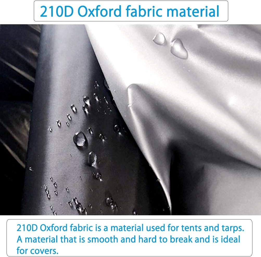 Half Car Cover Waterproof 210D Oxford Fabric Fit Sedan Length 176'' to 193'' E9914