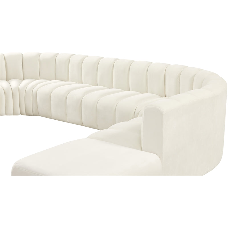 Cream Velvet Modular Sofa H36624