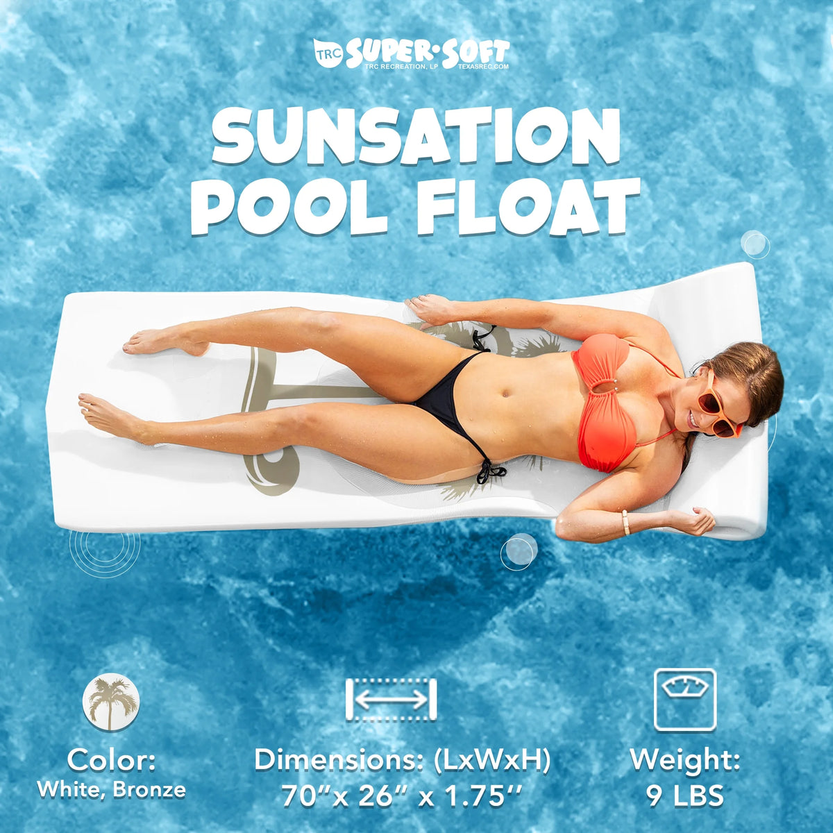 70" Foam Lounger Pool Float, 2 Pack U525