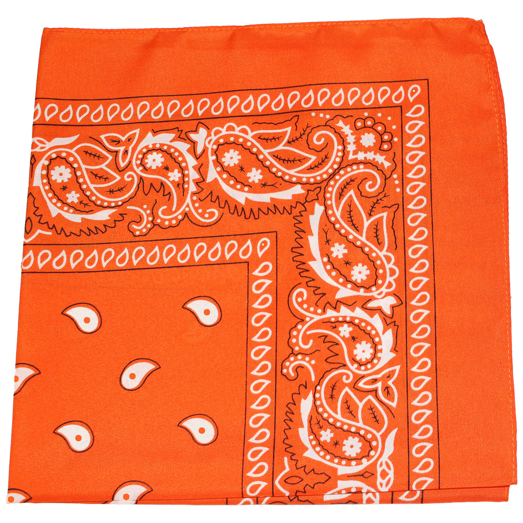 Orange 100% Polyester Bandanas - 72 Pack A375265