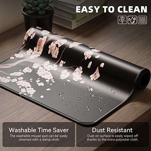 Large Desk Pad 31.5 x 11.8 x0.12 inch Washable Anti-Slip Rubber Base Z120