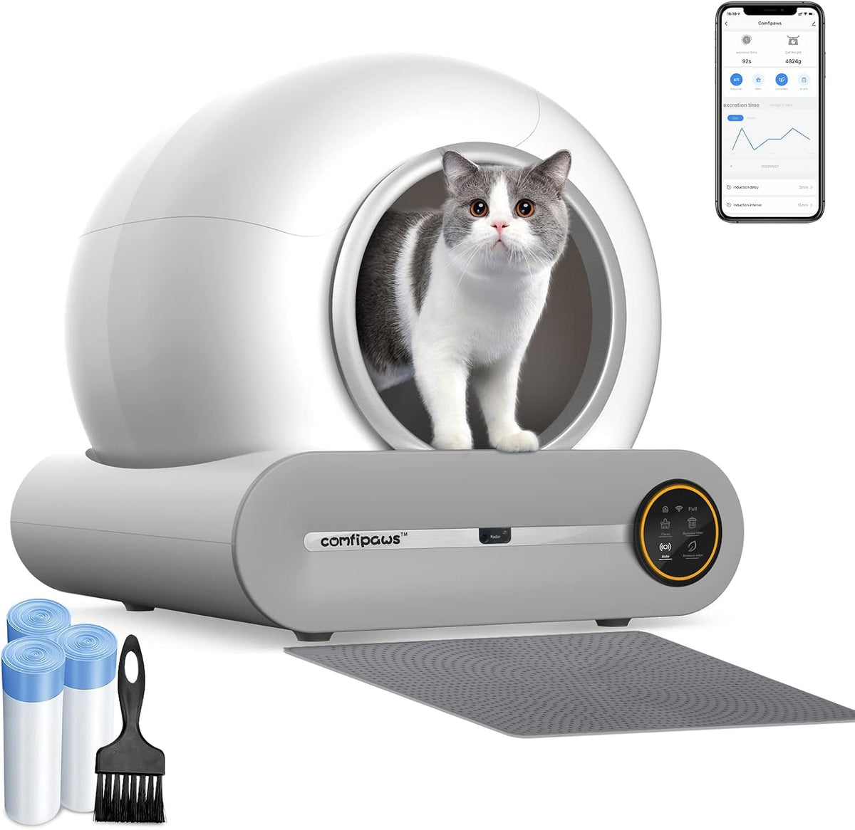 Automatic Self Cleaning Cat Litter Box with APP Control V74932