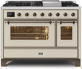 48 Dual Fuel Propane Gas Range Antique White D3312