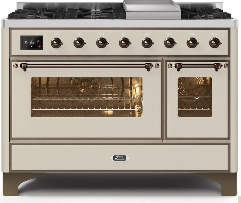 48 Dual Fuel Propane Gas Range Antique White D3312