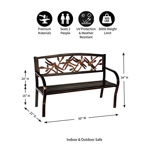 Cast Iron Metal Garden Bench R8285
