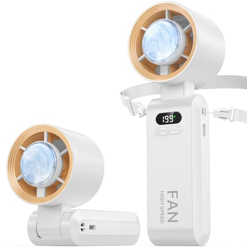Handheld Portable Fan with Ice Cooler, 5500mAh Rechargeable, 20000 RPM C266194