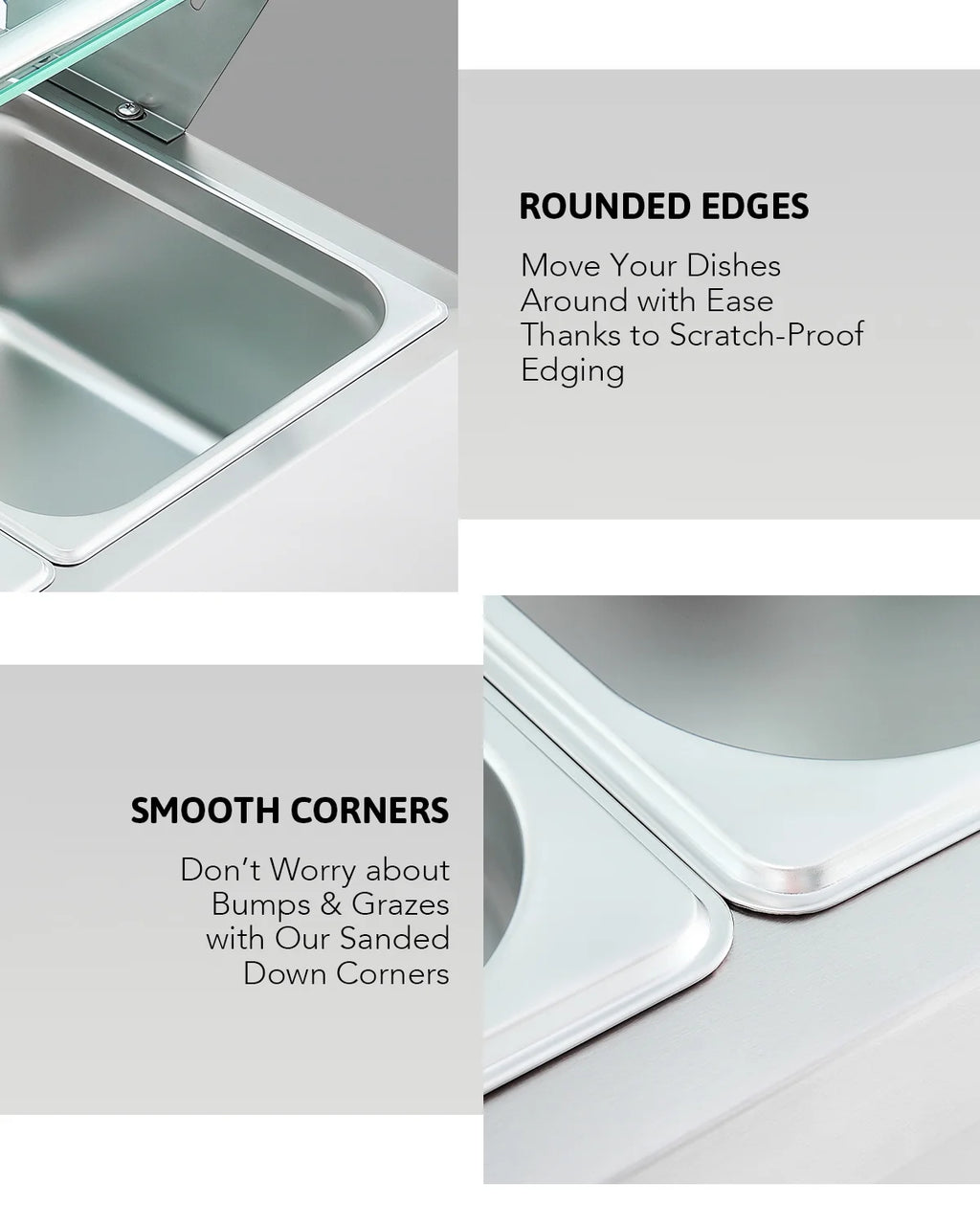 1200W Stainless Steel Bain Marie Food Warmer with 6 Pans Z2360