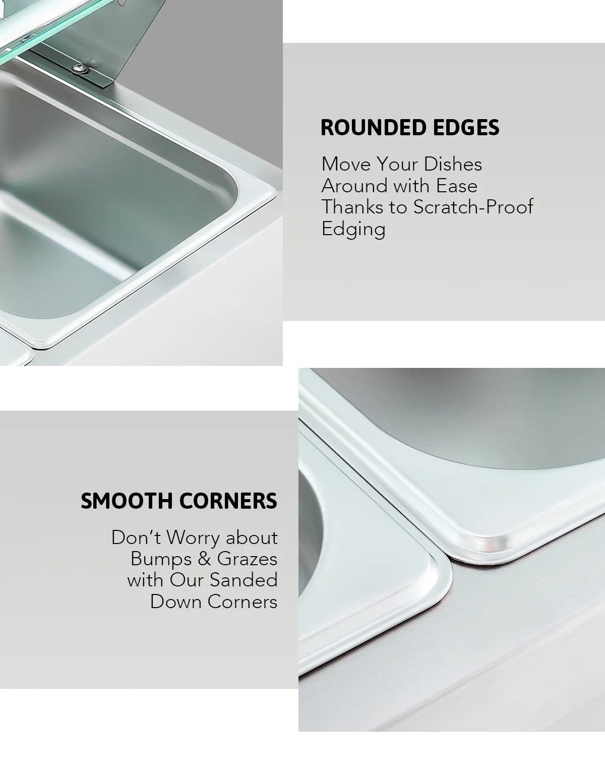 1200W Stainless Steel Bain Marie Food Warmer with 6 Pans Z2360