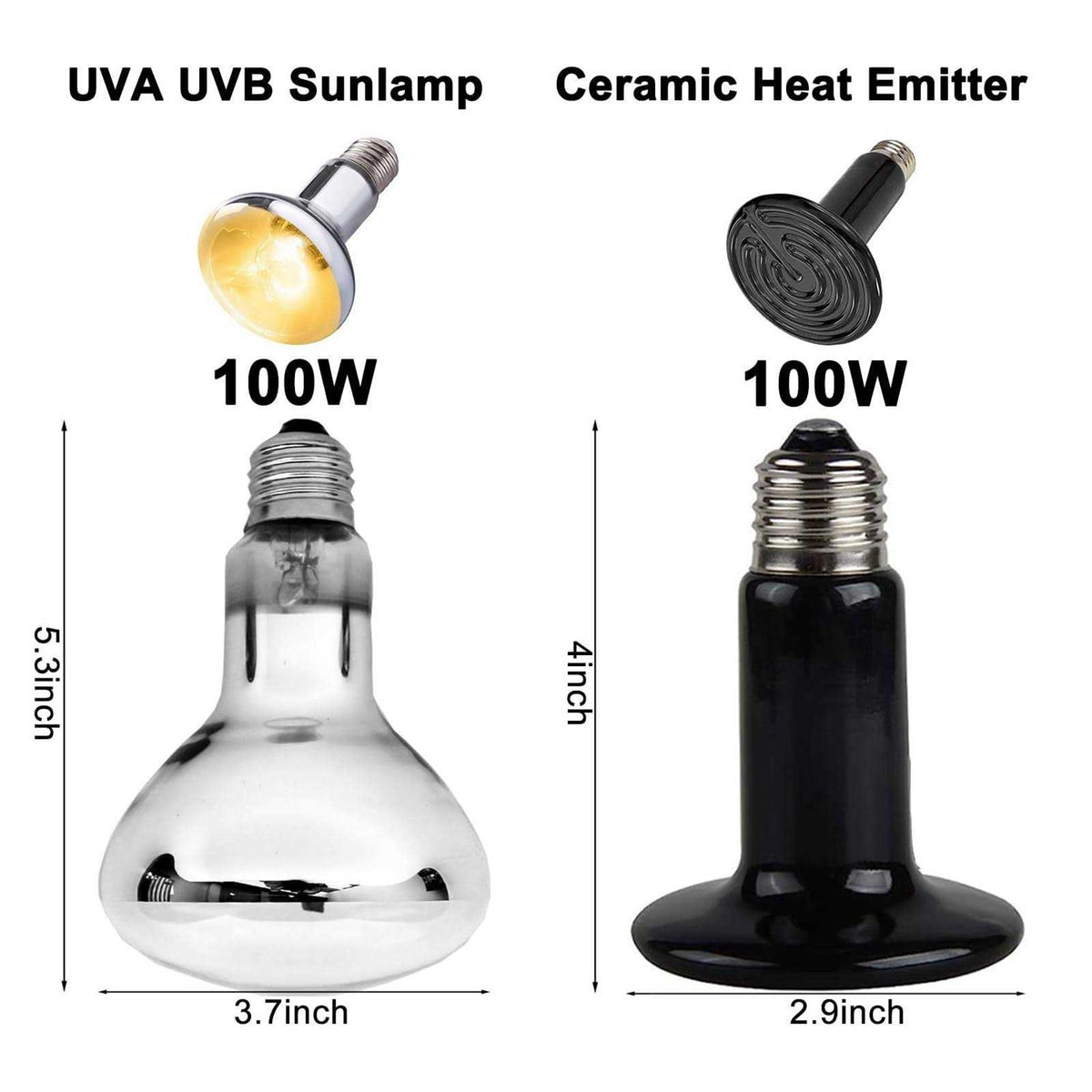15inch Dual Reptile Light Fixture Max 150W E9354